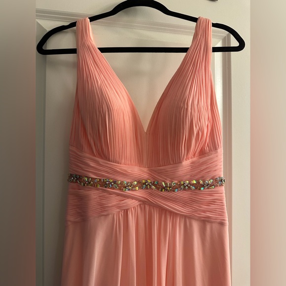 FAVIANA GLAMOUR S7577 Pink Gown/Dress with train and embellishments - Picture 2 of 14